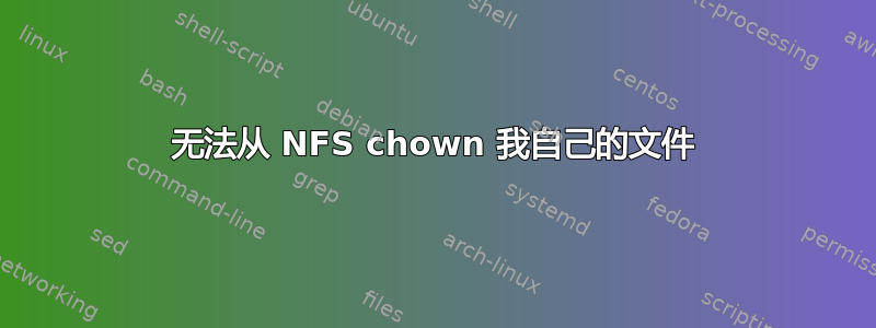 无法从 NFS chown 我自己的文件