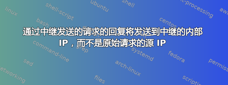 通过中继发送的请求的回复将发送到中继的内部 IP，而不是原始请求的源 IP