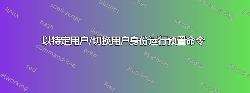 以特定用户/切换用户身份运行预置命令