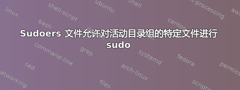 Sudoers 文件允许对活动目录组的特定文件进行 sudo