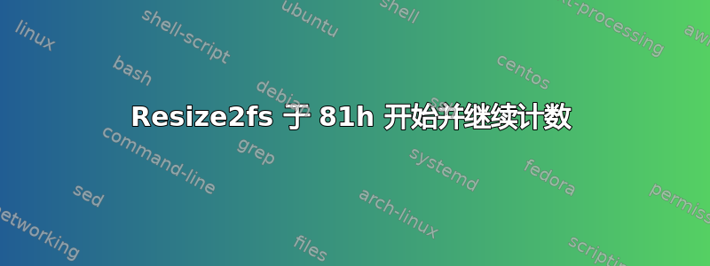 Resize2fs 于 81h 开始并继续计数