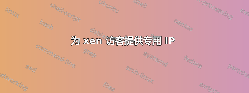 为 xen 访客提供专用 IP