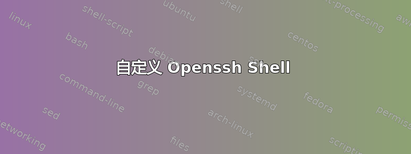 自定义 Openssh Shell