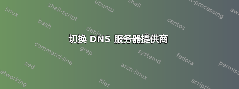 切换 DNS 服务器提供商