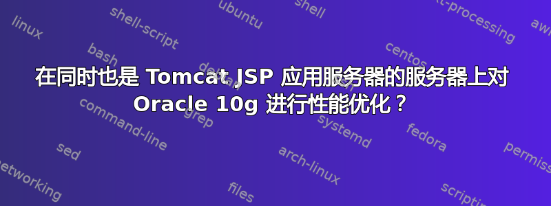 在同时也是 Tomcat JSP 应用服务器的服务器上对 Oracle 10g 进行性能优化？