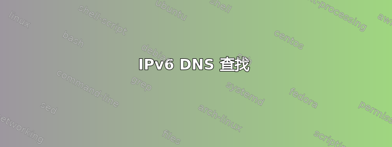 IPv6 DNS 查找