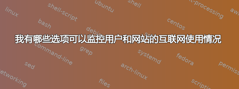 我有哪些选项可以监控用户和网站的互联网使用情况