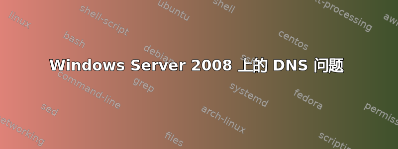 Windows Server 2008 上的 DNS 问题