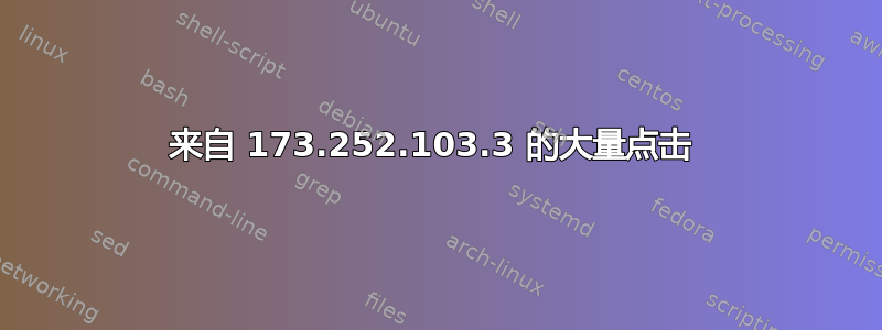 来自 173.252.103.3 的大量点击 