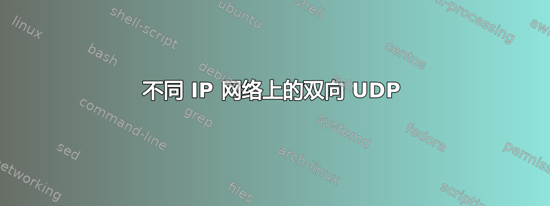 不同 IP 网络上的双向 UDP