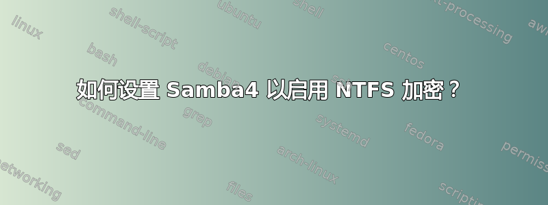 如何设置 Samba4 以启用 NTFS 加密？