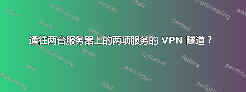 通往两台服务器上的两项服务的 VPN 隧道？