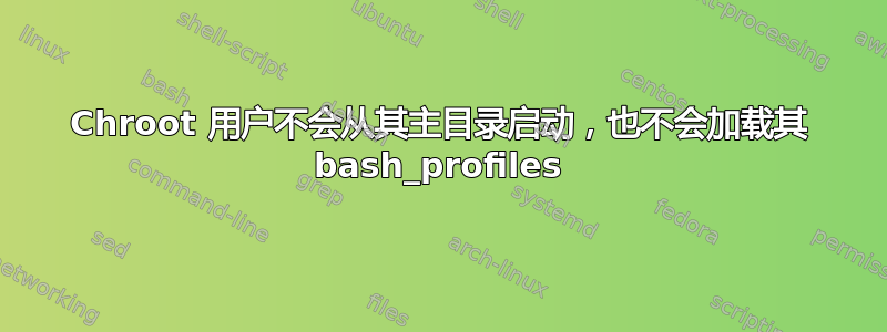 Chroot 用户不会从其主目录启动，也不会加载其 bash_profiles