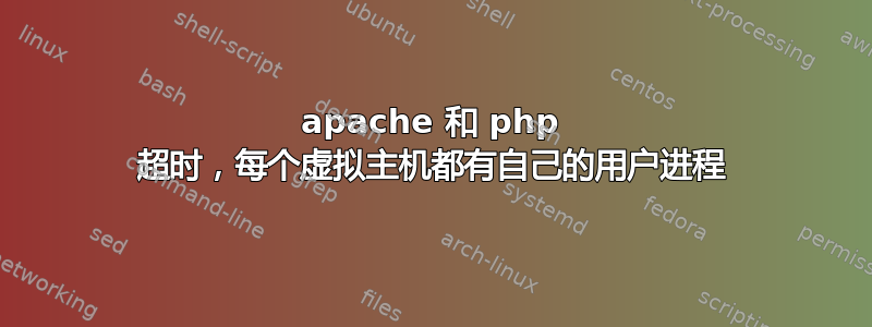 apache 和 php 超时，每个虚拟主机都有自己的用户进程