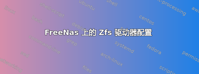 FreeNas 上的 Zfs 驱动器配置