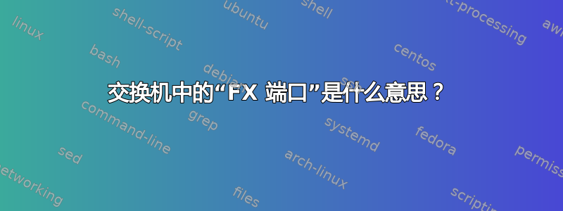 交换机中的“FX 端口”是什么意思？