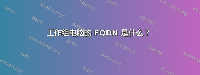 工作组电脑的 FQDN 是什么？