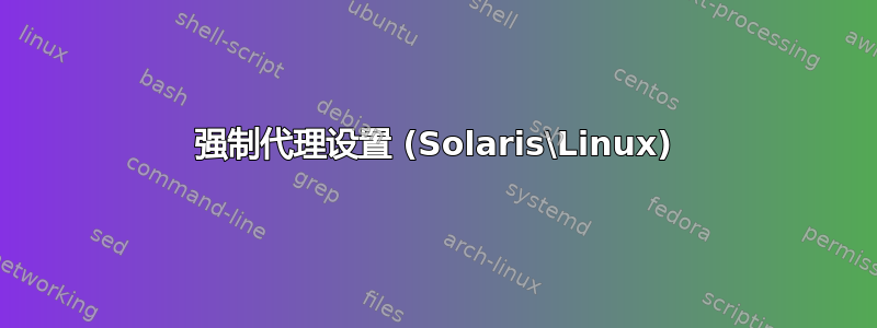 强制代理设置 (Solaris\Linux)