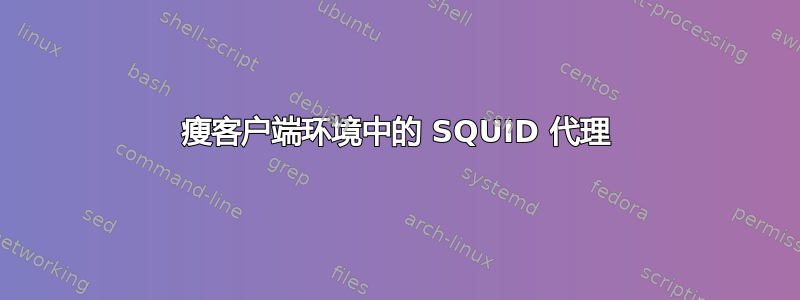 瘦客户端环境中的 SQUID 代理