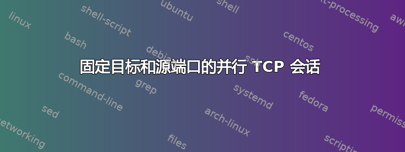 固定目标和源端口的并行 TCP 会话