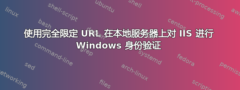 使用完全限定 URL 在本地服务器上对 IIS 进行 Windows 身份验证