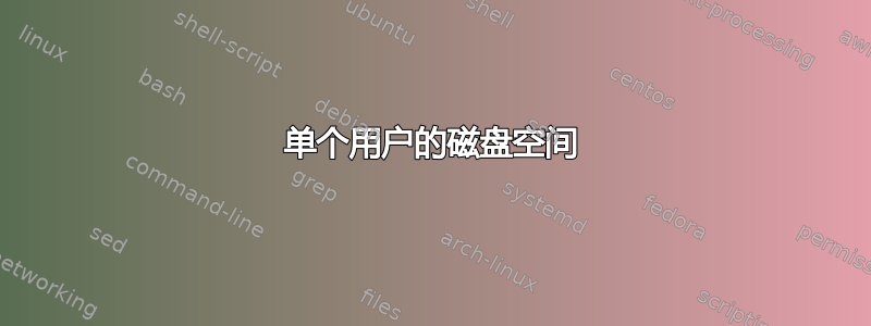 单个用户的磁盘空间