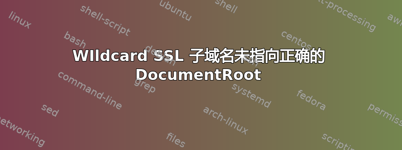 WIldcard SSL 子域名未指向正确的 DocumentRoot