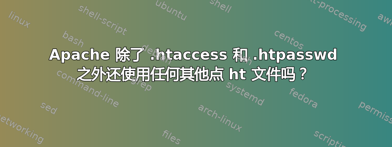 Apache 除了 .htaccess 和 .htpasswd 之外还使用任何其他点 ht 文件吗？