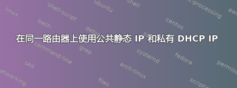 在同一路由器上使用公共静态 IP 和私有 DHCP IP