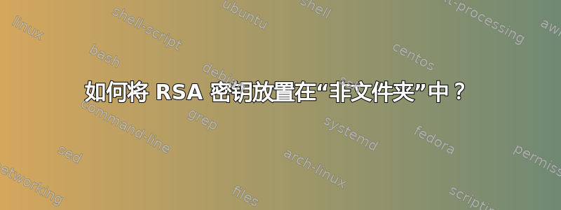 如何将 RSA 密钥放置在“非文件夹”中？