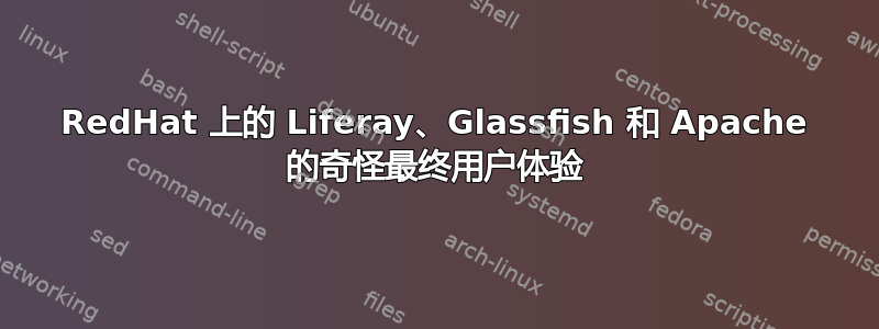 RedHat 上的 Liferay、Glassfish 和 Apache 的奇怪最终用户体验