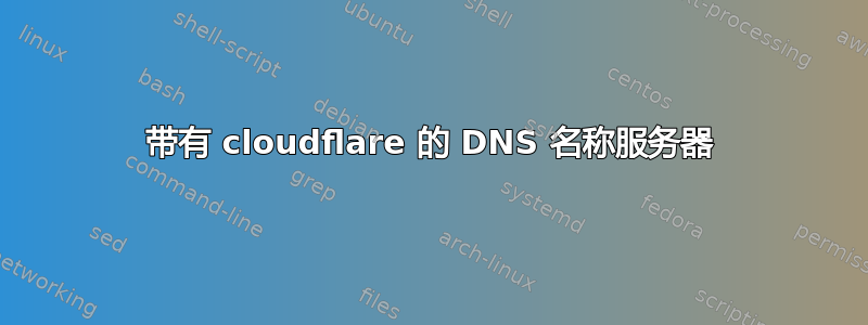 带有 cloudflare 的 DNS 名称服务器