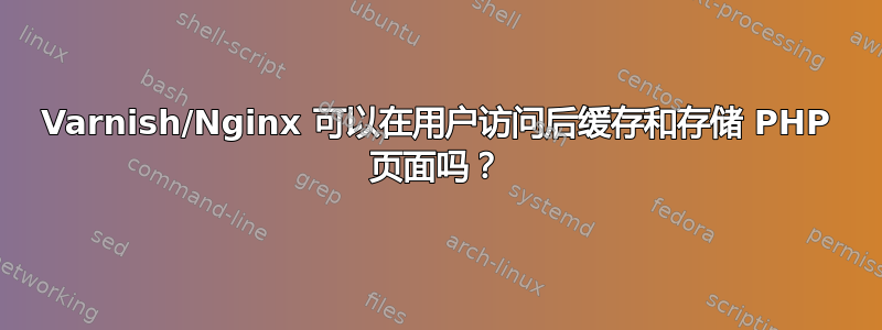 Varnish/Nginx 可以在用户访问后缓存和存储 PHP 页面吗？