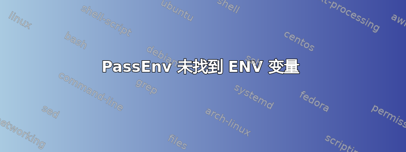 PassEnv 未找到 ENV 变量