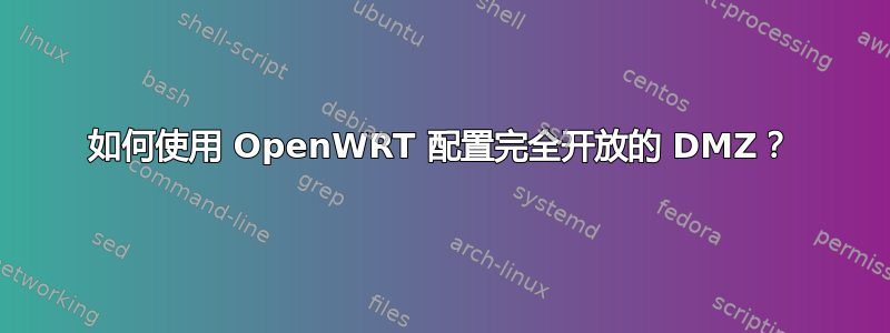 如何使用 OpenWRT 配置完全开放的 DMZ？