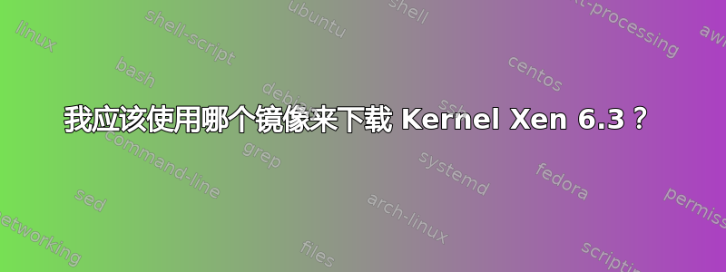 我应该使用哪个镜像来下载 Kernel Xen 6.3？