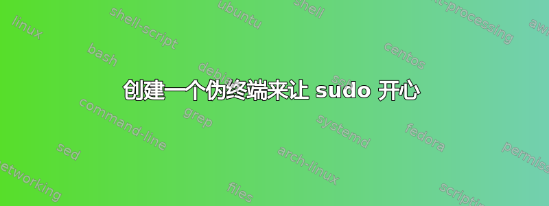 创建一个伪终端来让 sudo 开心