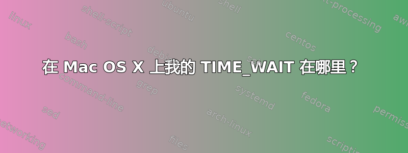 在 Mac OS X 上我的 TIME_WAIT 在哪里？