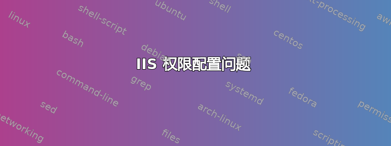 IIS 权限配置问题