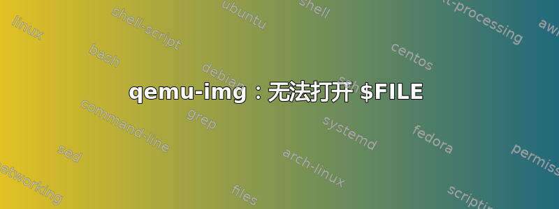 qemu-img：无法打开 $FILE