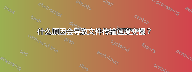 什么原因会导致文件传输速度变慢？