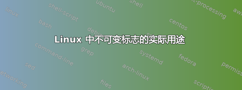 Linux 中不可变标志的实际用途