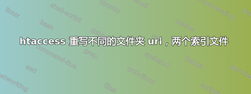 htaccess 重写不同的文件夹 url，两个索引文件