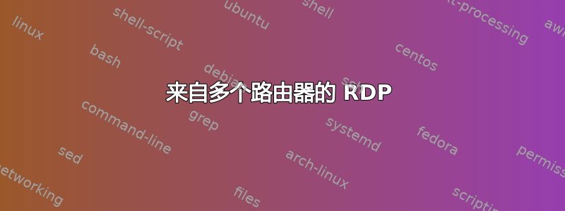 来自多个路由器的 RDP