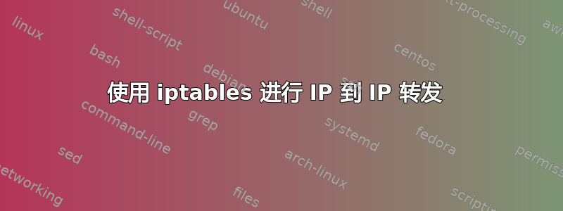 使用 iptables 进行 IP 到 IP 转发 