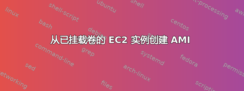 从已挂载卷的 EC2 实例创建 AMI