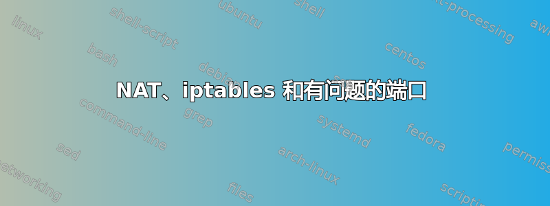 NAT、iptables 和有问题的端口