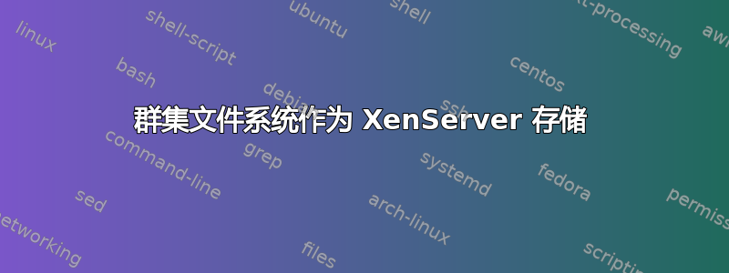 群集文件系统作为 XenServer 存储