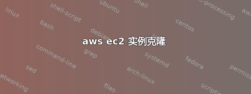 aws ec2 实例克隆