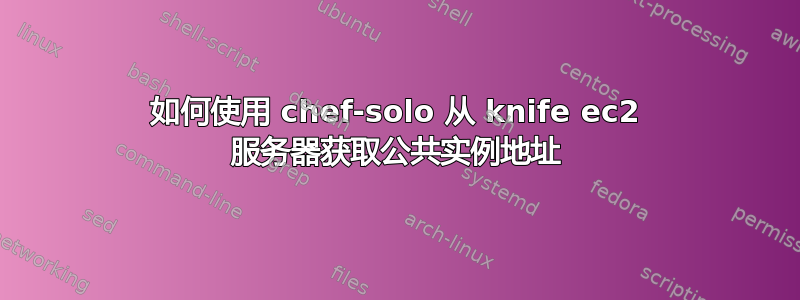 如何使用 chef-solo 从 knife ec2 服务器获取公共实例地址